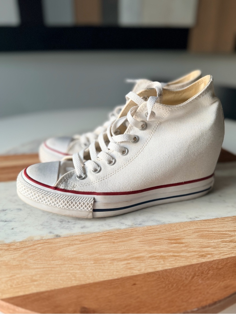 Converse Canvas Wedge High-Top Sneakers - Picture 3 of 8